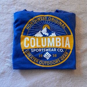 Columbia Graphic Longsleeve T-shirt - Blue - Solid